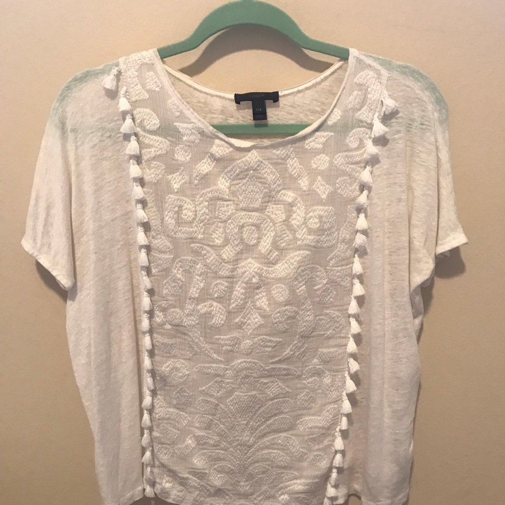 J crew tassel tee